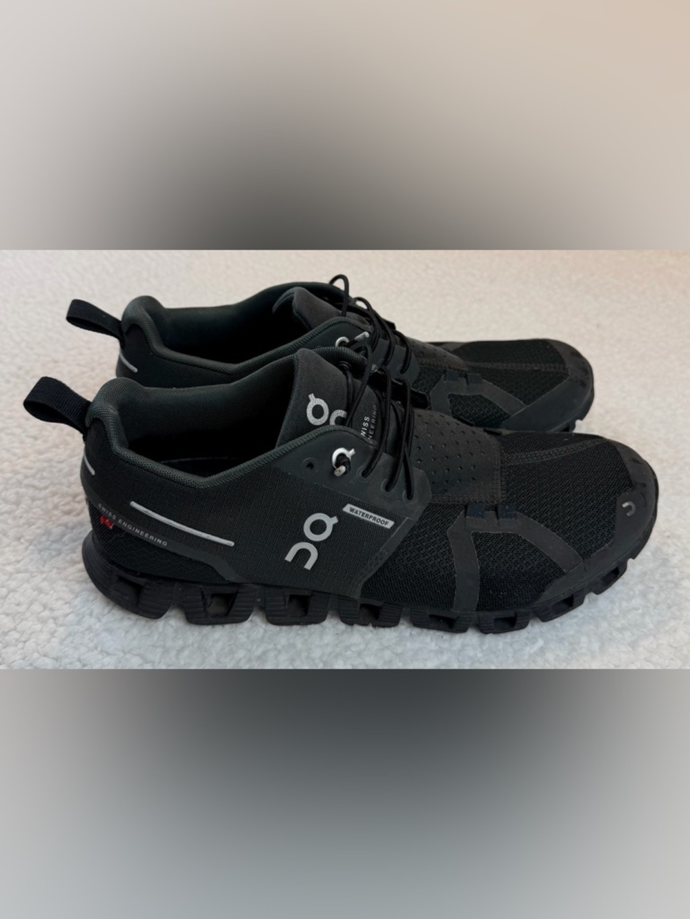 ON RUNNING • Black Waterproof Athletic Shoes, 9 - Picture 2 of 12